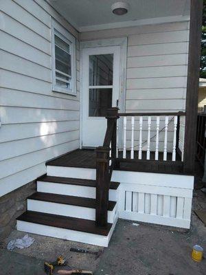 Stain stairs