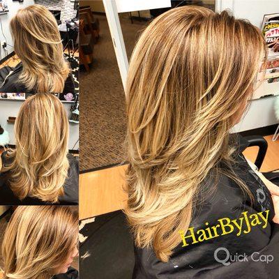 Baby light balayage and base color