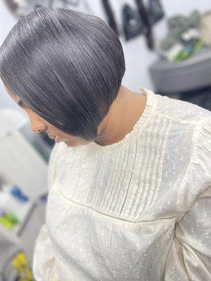 Silk press extension fill in cut and style