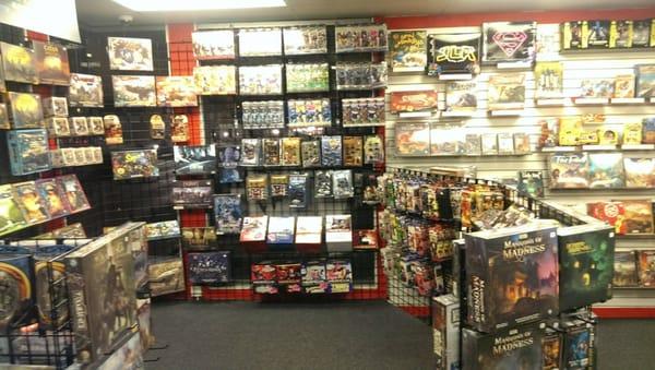 HeroClix, Settlers of Catan, Ticket to Ride, Dominion, Arkham Horror and much more.