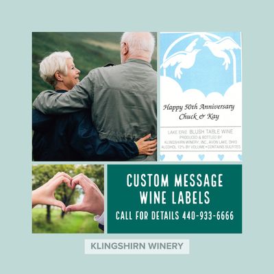 Celebrate the journey with a custom message wine label.