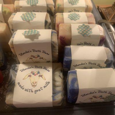 Hand made goat milk soaps.