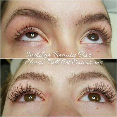 Classic full set of lash extensions.