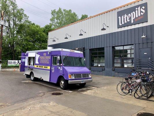 Purple People Feeder at Utepils Brewery!