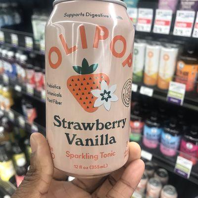 OLIPOP (Sparkling Tonic) Strawberry Vanilla Flavour -- $2.49 each as of 29 March 2022