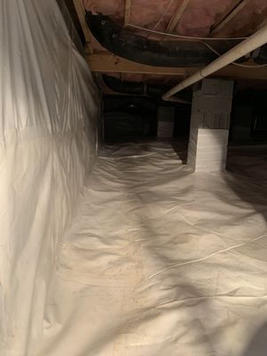 Completed crawl space