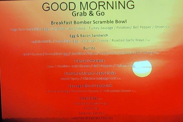 Breakfast menu 06/14/21