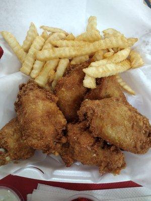 Wings and fries