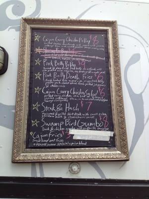 Menu for Street Food Thursday (9/20/12)