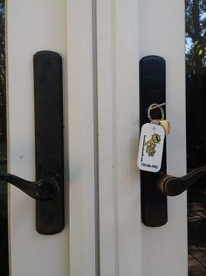 Rekeying the locks on a multi-point door.