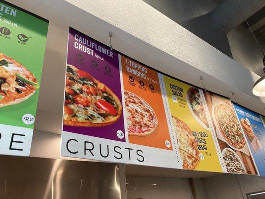 Crust choices