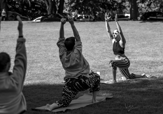 Teaching yoga at Northwest Flowfest 2022