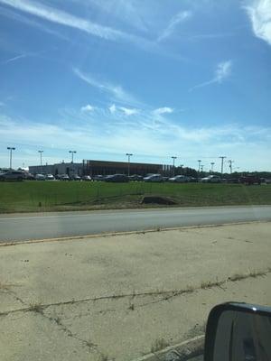 Dealership as we drive away with our new Ford F-150 4X4 (dealership is getting new look).