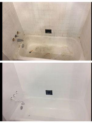 Before and After Tub and Tile Enclosure