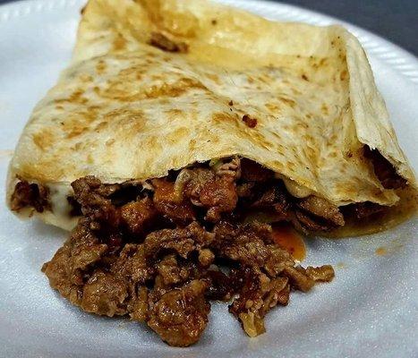 Delicious carne asada quesadilla: