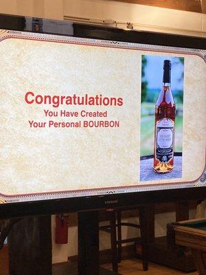 Part three of the program - making your own custom bourbon.