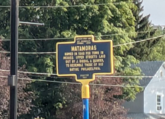 Matamoras Historical Marker