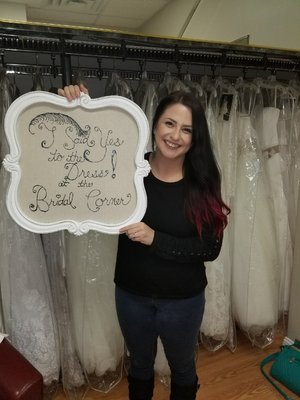 I said yes to the dress at the Bridal Corner!