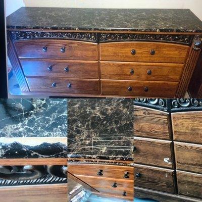 Faux Finishing & On-Site Repair: Customer dresser top came out beautiful!