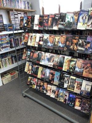 Lots of dvds and vhs tapes!