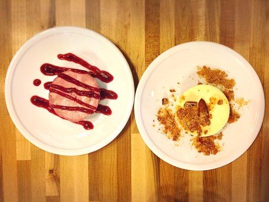 Blanche’s Raspberry Cheesecake and Sophia’s Amaretto Cheesecake