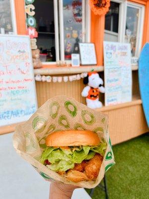 Chicken Katsu Burger, very light and has a nice crunch!