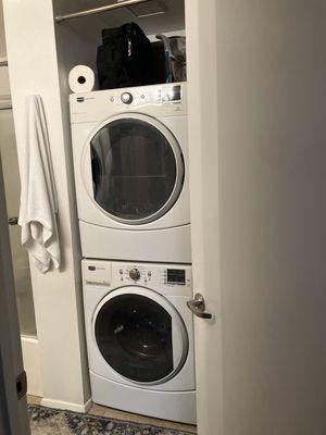 Love my Maytag stackable washer and dryer