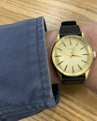 Nixon gold watch at a bargain price!