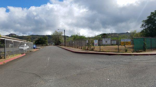 Quarantine parking lot (MWR entrance in the back of that parking lot)