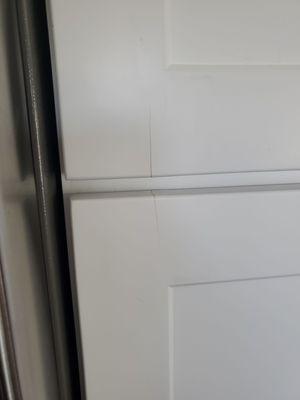 Cracked cabinet doors