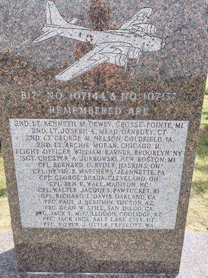 B-17 memorial in Laurel, NE.