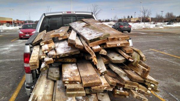 Recycled lumber for our beekeeping projects!