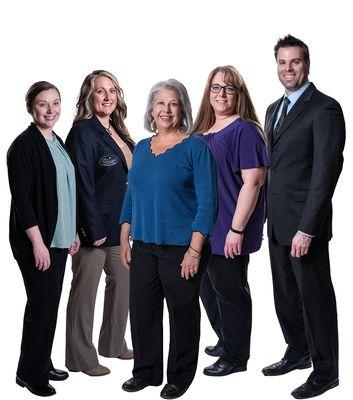 Meet the team! Rachel, Sarah, Joni, Vicki & Gabe! Not pictured: Patty & Ashley