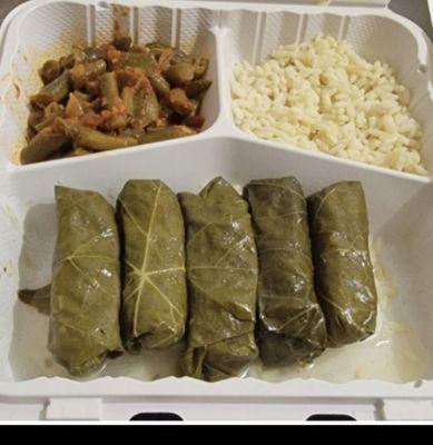 Greek food. Yes, I actually like the stuffed grape leaves.