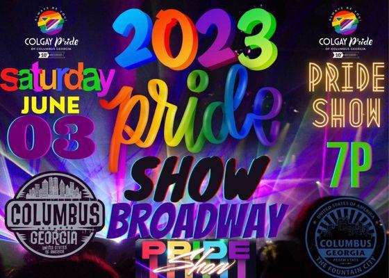 Don't miss the Pride Show on Broadway Saturday June 3rd at 7:00 p.m.