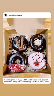 Box of 4 doughnuts