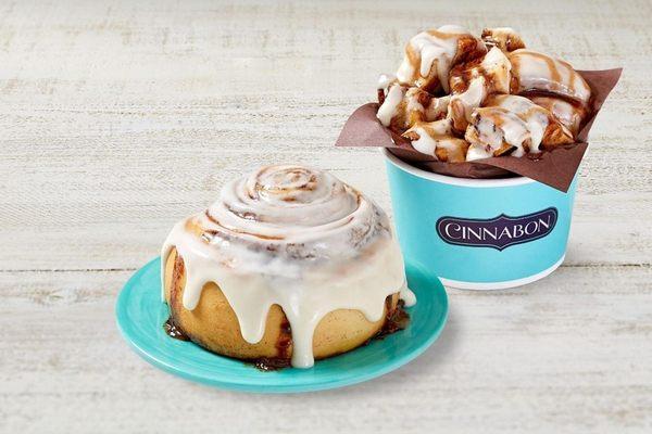 Cinnabon Classic Cinnamon Roll and Cinnabon Center of the Roll