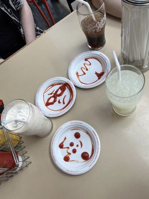 our server made this ketchup art for us!