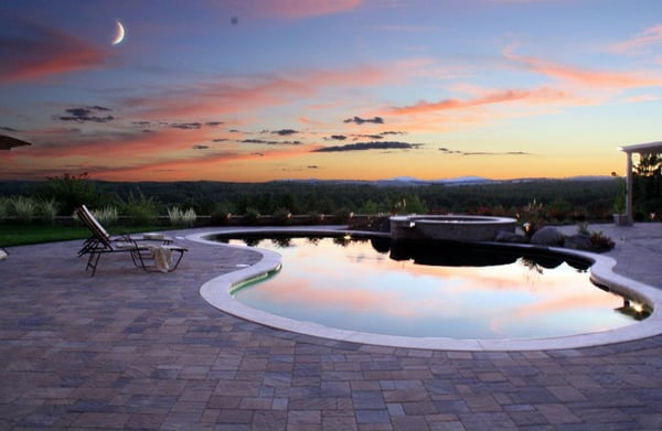 Amherst Residence - Pool patio and plantings