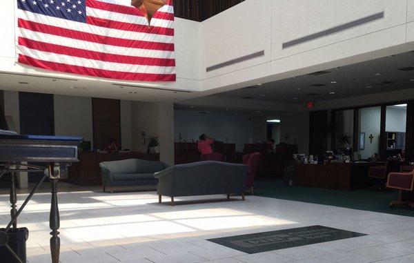 The Citizens National Bank.  Ground level lobby.