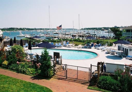 love the pool at the harborside inn, right in edgartown on the harbor