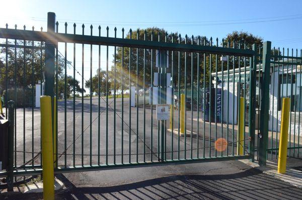 Outdoor secure gate with keypad