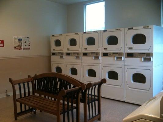 Laundry Room with 10-dryer, open 24 hours and coin operated.