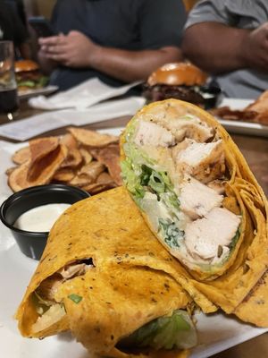 Grilled chicken caesar wrap