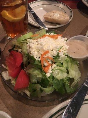 Side greek salad. Very fresh and love the dressing!