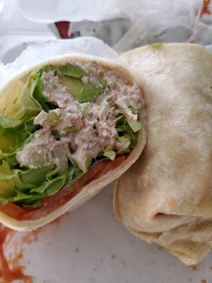 Tuna Salad Wrap with avocado