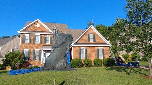 Every home is properly covered to prevent damage to home and landscaping.