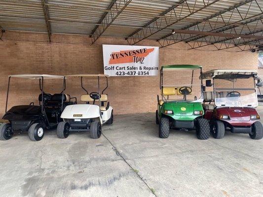 We always have a variety of Golf carts! Call us or check our website to see what's available!