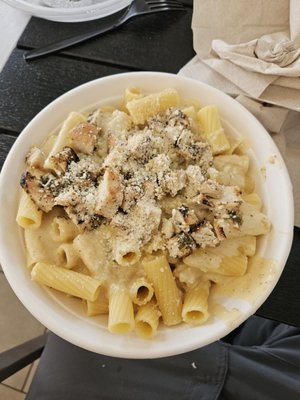 Chicken Alfredo, kids size.