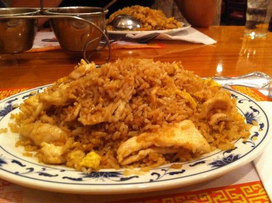 Chicken fried rice, great size portion